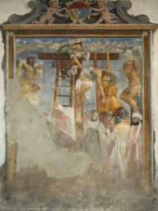San Giorgio - Deposizione, affresco di Cipriano Valorsa